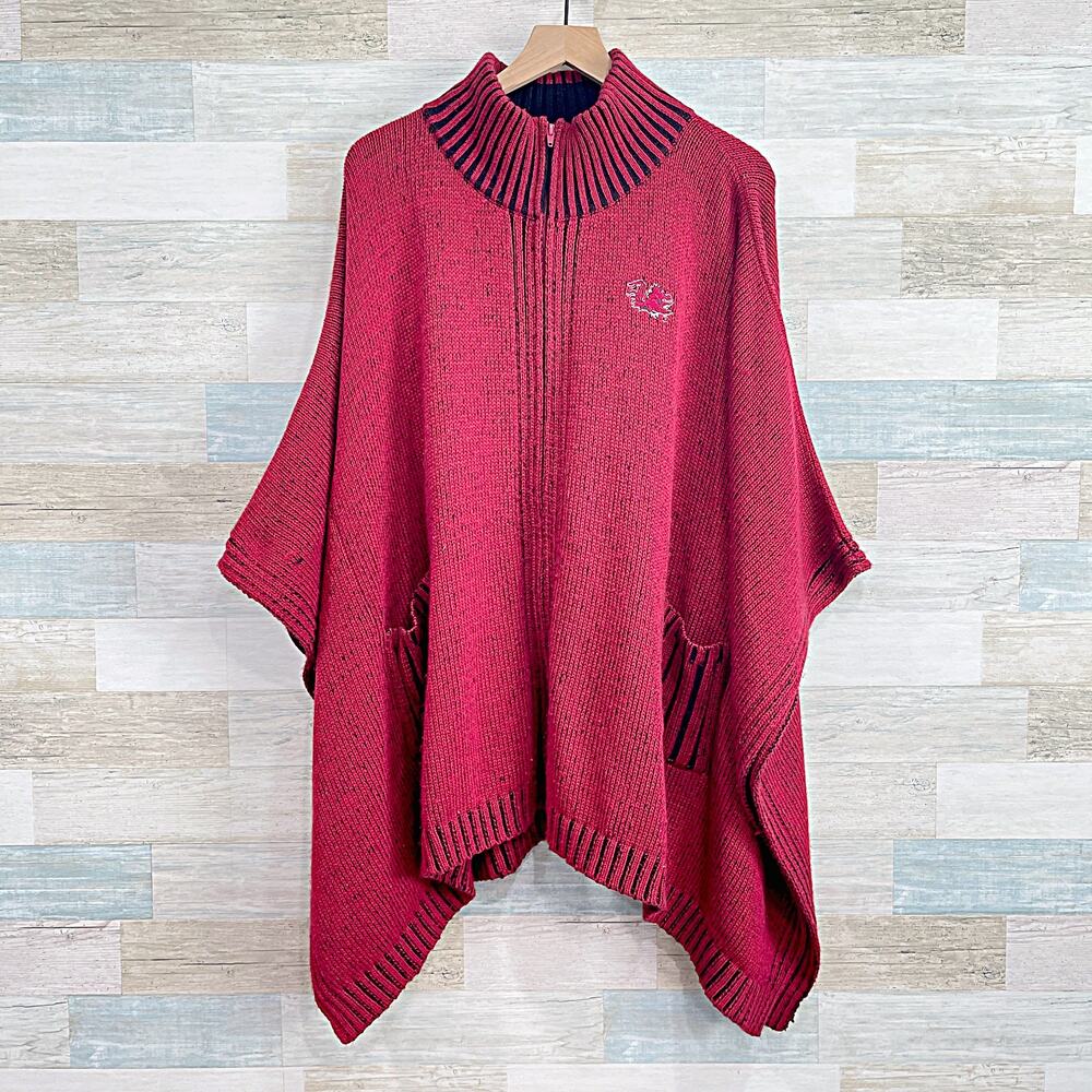 South Carolina Gamecocks Chunky Sweater Poncho Red Emerson Street Womens S/M